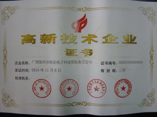 2010年 高新技術(shù)企業(yè)